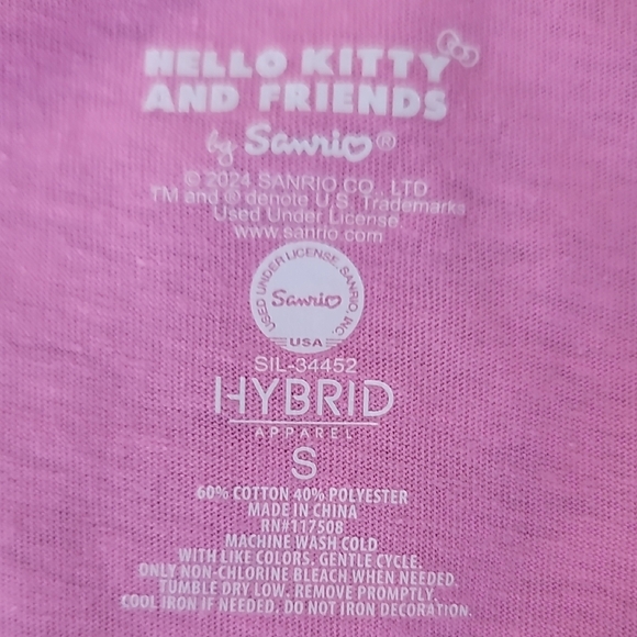 Hello Kitty Pink Short Sleeve Tee Heart Graphic - Picture 2 of 8